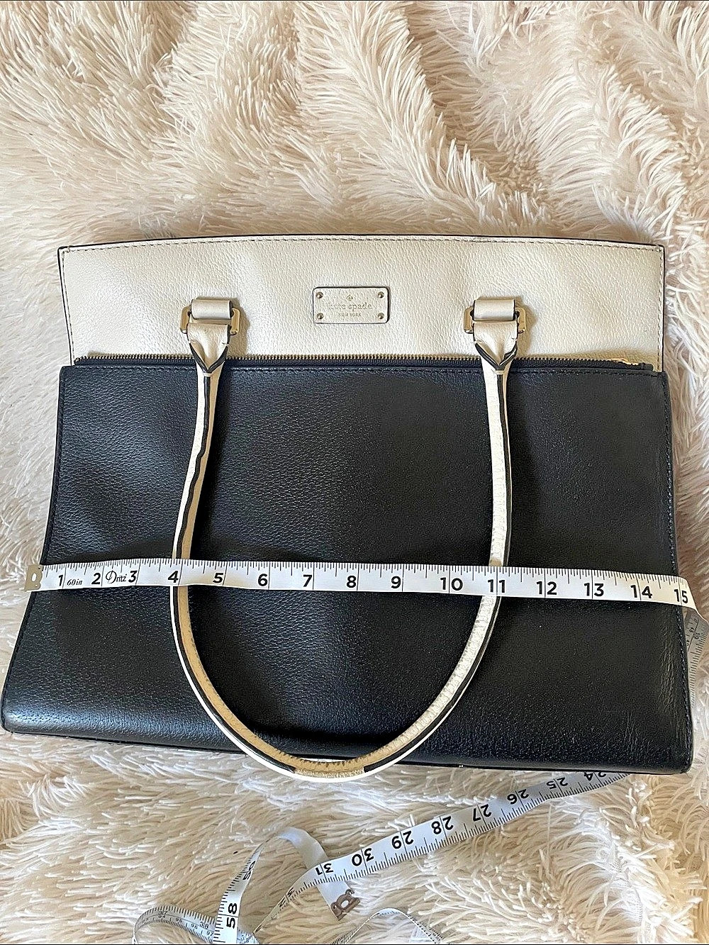 Kate Spade Two-Tone Tote in Black & White
